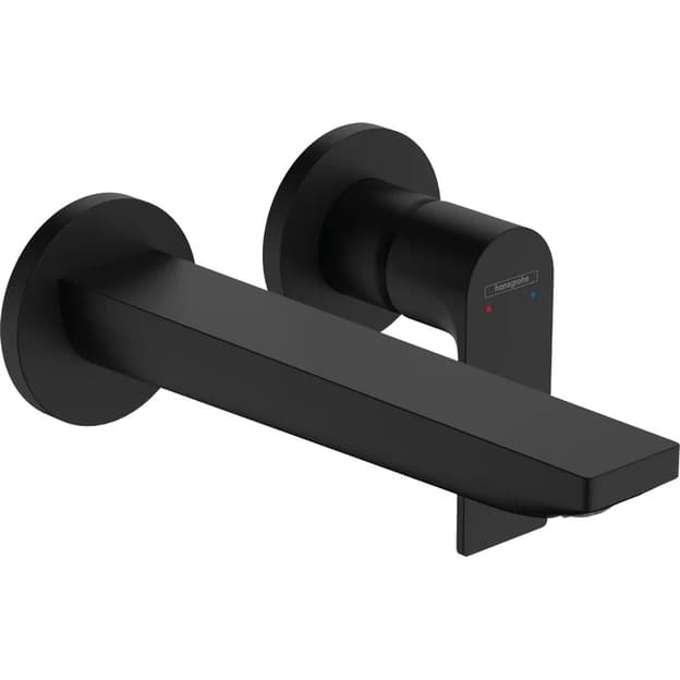 Змішувач для умивальника Rebris E зі стіни, Matt Black Hansgrohe (72568670)