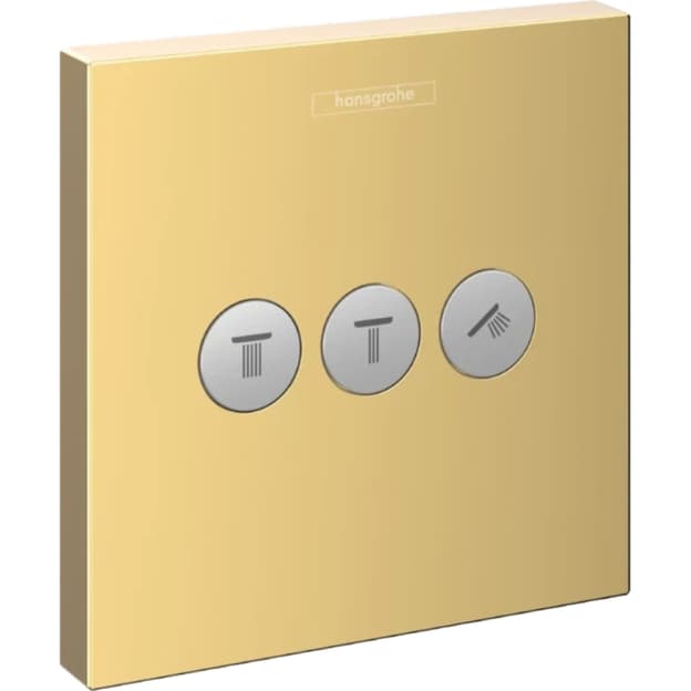Перемикач Hansgrohe ShowerSelect на 3 клавіші  Polished Gold Optic Hansgrohe (15764990)