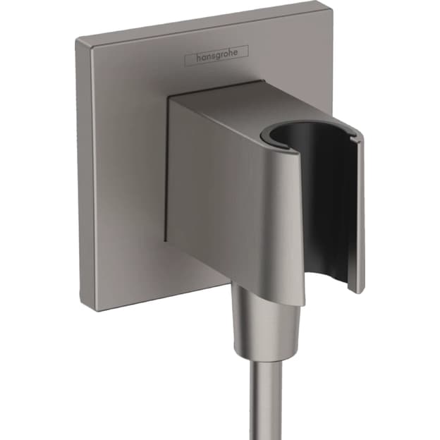 Шлангове підключення Hansgrohe FixFit Porter E із тримачем  Brushed Black Chrome Hansgrohe (26889340)