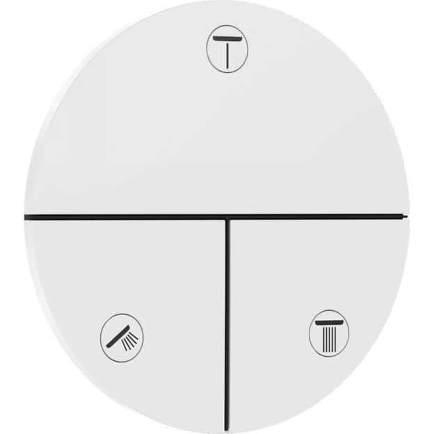 Перемикач Hansgrohe ShowerSelect Comfort S на 3 функції  Matt White Hansgrohe (15558700)