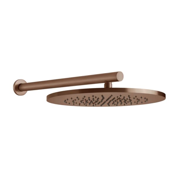 Верхній душ 316, 350 мм настінний, із захистом від нальоту, Copper Brushed PVD Gessi (54148-708)