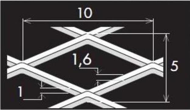 Просічно-витяжний лист 10/5x1,6x1