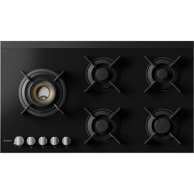 Газовая варочная поверхность HG8953BGB1 черное стекло Asko