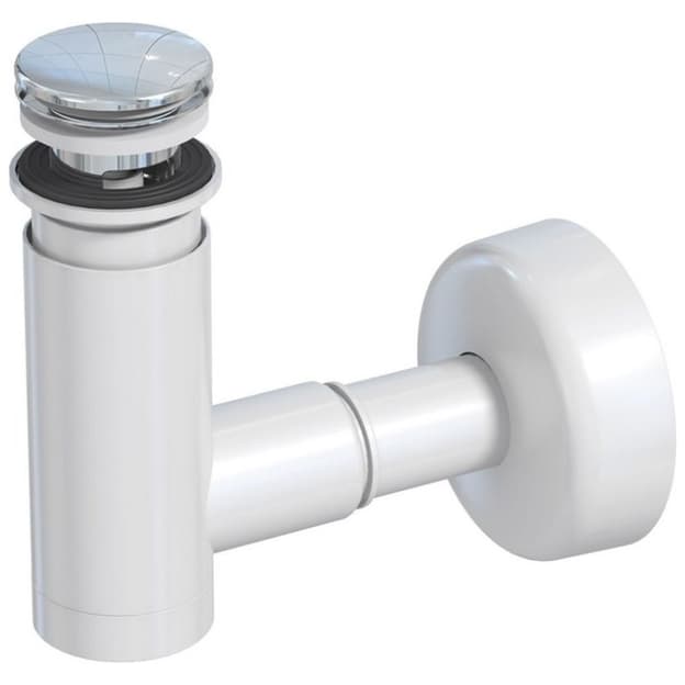 Сифон для умывальника Easy Clean, телескоп., сливная трубка d40 с розеткой Prevex