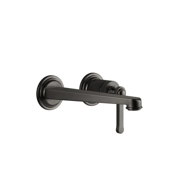 Настінний змішувач для умивальника Gessi Venti 20,сер вилив Black Metal Bruched PVD (65089707) Gessi