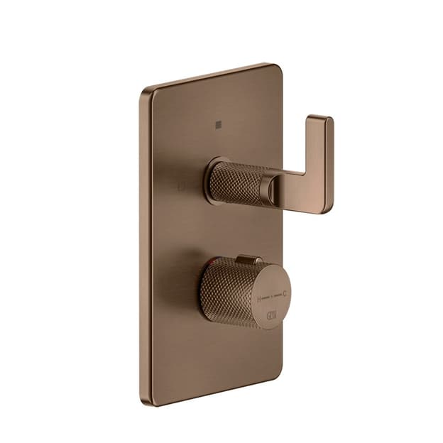 Термостат Inciso з 2 виходами, зовнішня частина Copper Brushed PVD (58134708) Gessi