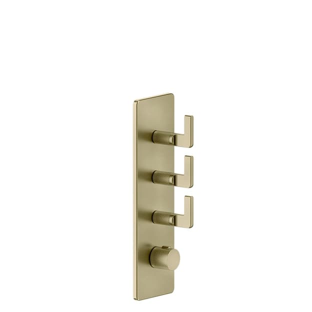 Термостат Inciso з 3 виходами, високопродуктивний, зовн. частина Bruched Brass PVD (58206727) Gessi