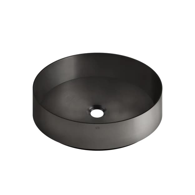Умывальник Inciso накладной на столешницу, 40 см Black Metal Bruched PVD (54601707) Gessi