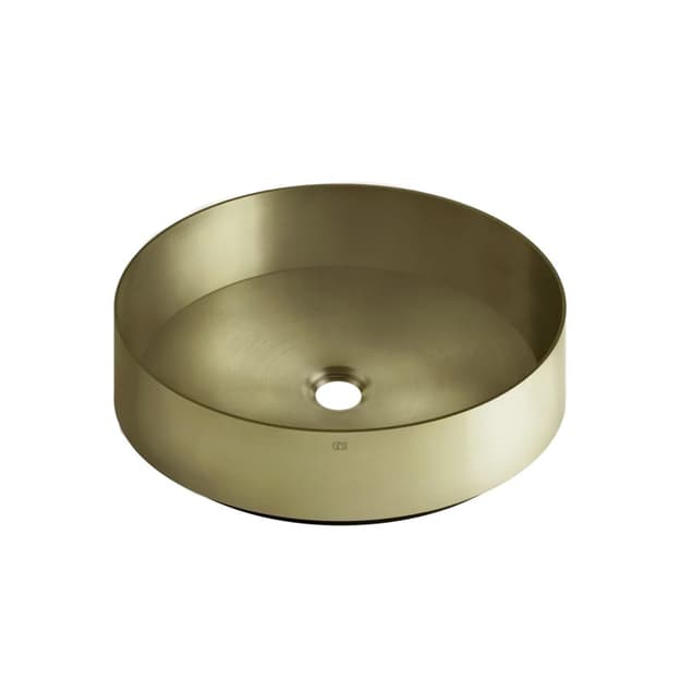 Умывальник Inciso накладной на столешницу, 40 см Bruched Brass PVD (54601727) Gessi