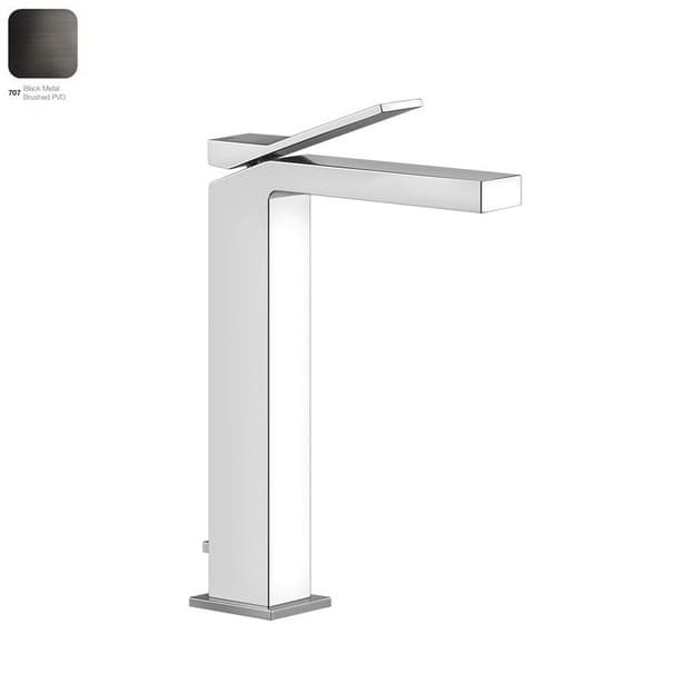 Змішувач для умивальника Rettangolo K високий з д/к Black Metal Bruched PVD (53005707) Gessi