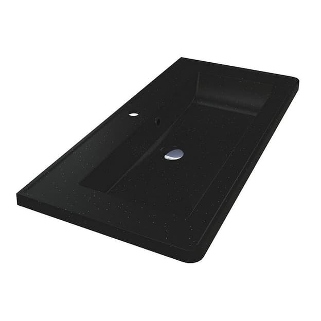 Умивальник TRES MIRASTONE black shine mirastone Miraggio