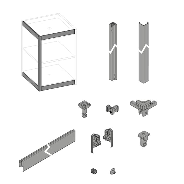 FurnSpin CADRO Standart, полный комплект, черный матовый (9360943) Hettich