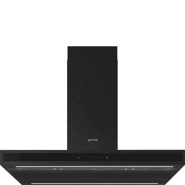 Витяжка острівна KLTI9L4MB 90 см чорний матовий Smeg (UNIVERSAL)