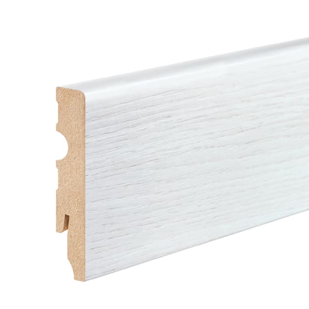 Плінтус Cezar МДФ 349 Білий сніг 80x13x2200 мм