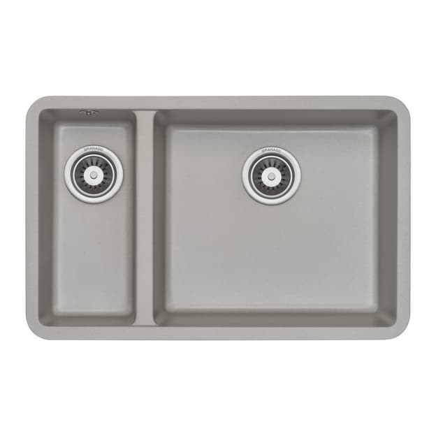 Мийка UNDER TOP DOUBLE grey stone (705*445mm.) граніт Granado