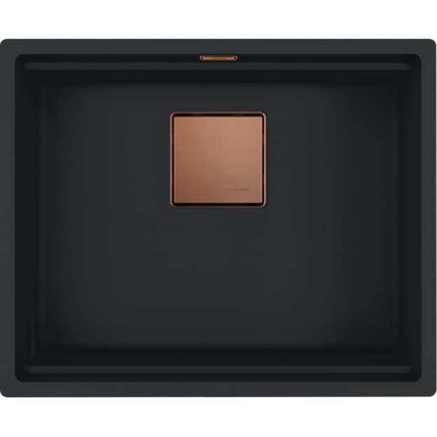 Мийка з сифоном граніт KNG 110-52 Copper Editionn чорний матовий (мпс) Franke (125.0755.504)