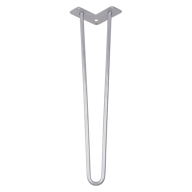 Ножка мебельная HAIRPIN Leg 2ROD Big h55см, серебряная