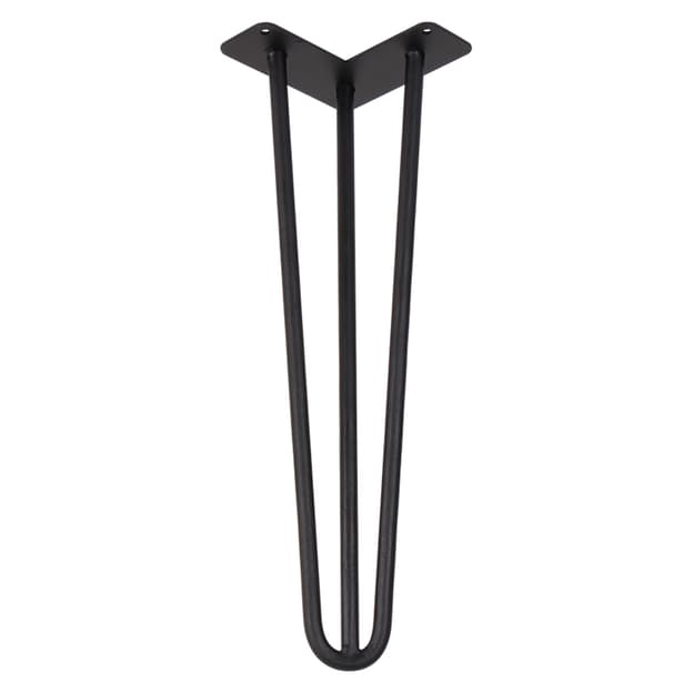 Ножка мебельная HAIRPIN Leg 3ROD Small h41см, черная структурная