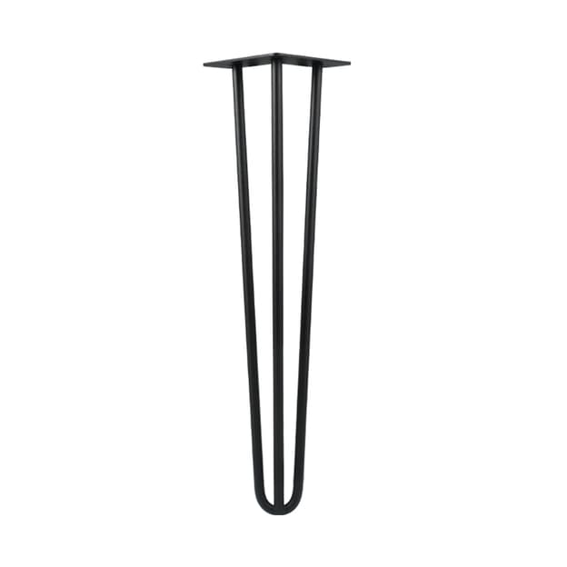 Ножка мебельная HAIRPIN Leg 3ROD Big h55см, черная структурная