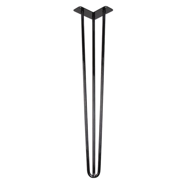 Ножка мебельная HAIRPIN Leg 3ROD Big h71см, черная глянцевая