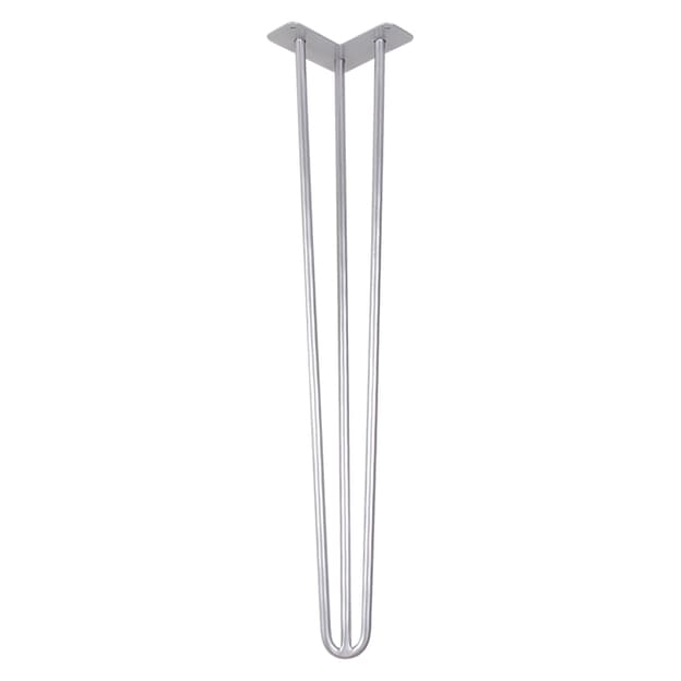 Ножка мебельная HAIRPIN Leg 3ROD Big h71см, серебряная
