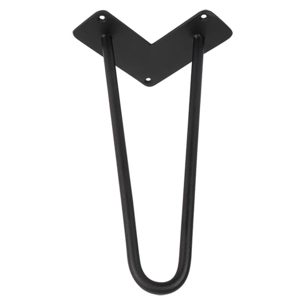 Ніжка меблева HAIRPIN Leg 2ROD Small h36см чорна структурна