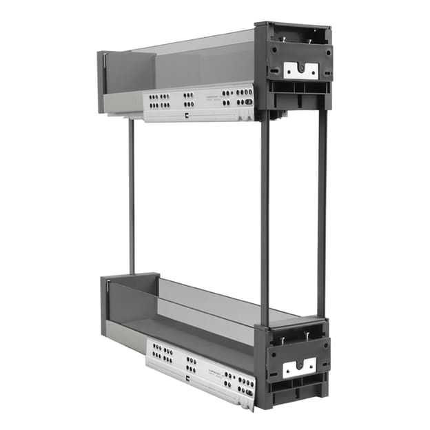 Карго 150мм графіт/скло,ліве кріплення Essence VIBO (ELQGM152SXEVGFO)