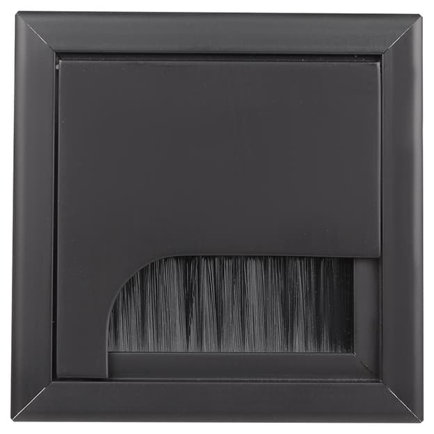 Заглушка для проводов "RUMBA", 80X80X24мм, алюминий , черный, Siso