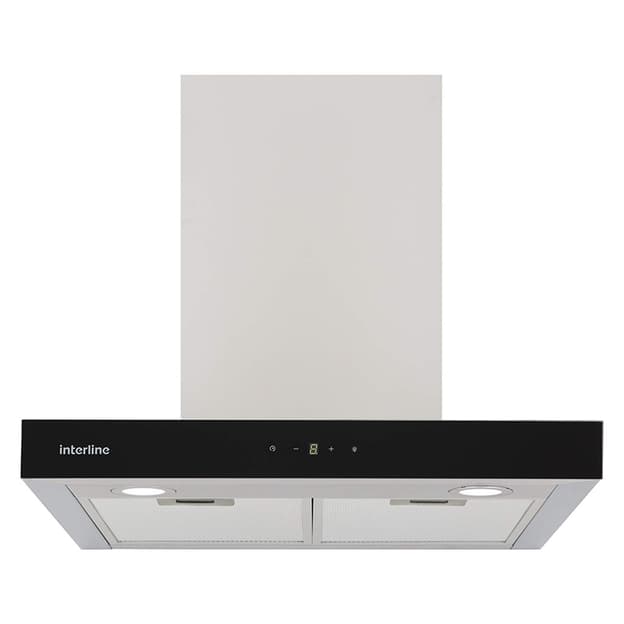 Вытяжка CUBA X/BL 60 TB/2/T 600мм черная INTERLINE