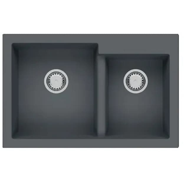 Мойка гранит Quadro 79x51x2 титаниум Fabiano