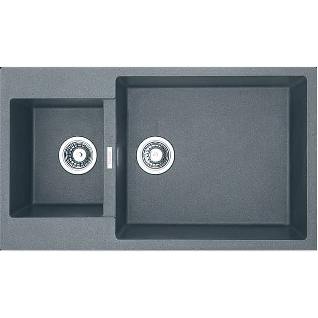 Мийка граніт Quadro 86x50x15 титаніум Fabiano