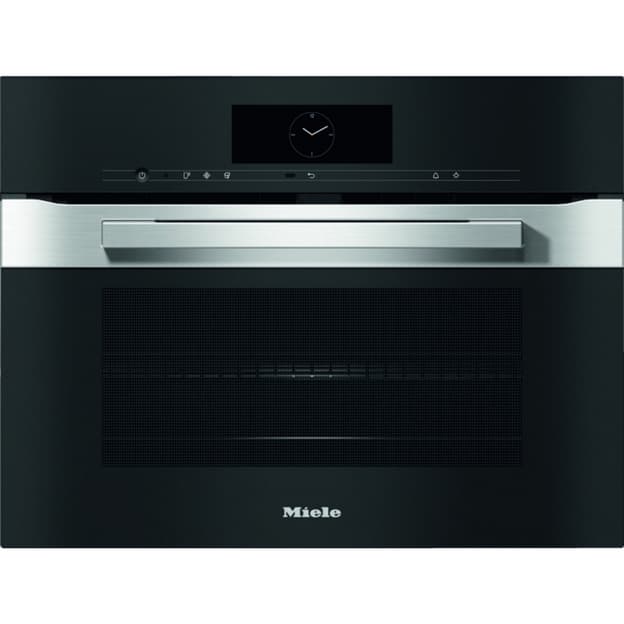 Компактный духовой шкаф из СВЧ H 7840 BM CLST нержавеющая сталь Miele