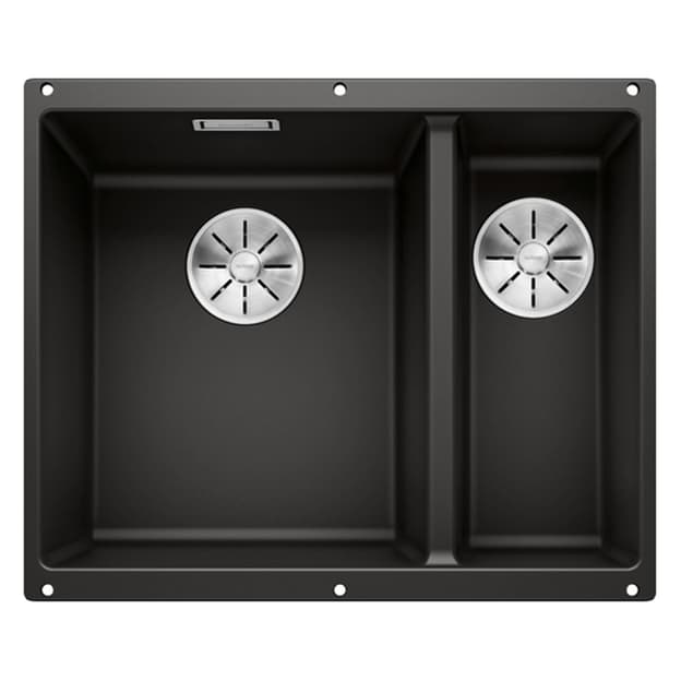 Мойка SUBLINE 340/160-U SILGRANIT (мпс.) черный (чаша слева) BLANCO (525985)