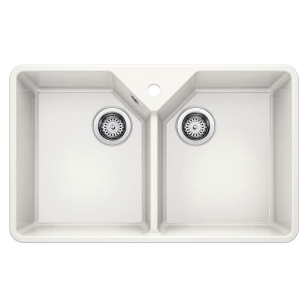 Мийка VILLAE Double кераміка (мпс.) глянсовий білий BLANCO (525164) Мийка VILLAE Double кераміка (мпс.) глянсовий білий BLANCO (525164)