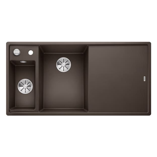 Мойка AXIA III 6 S SILGRANIT (мпс./врезная) кофе, столик с ясеня (чаша слева) BLANCO (524652)