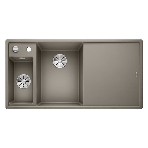 Мойка AXIA III 6 S SILGRANIT (мпс./врезная) серый беж доска стекло (чаша слева) BLANCO (524660)