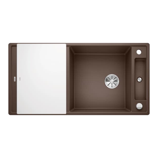 Мойка AXIA III XL 6 S SILGRANIT (мпс./врезная) кофе, доска стекло BLANCO (523519)