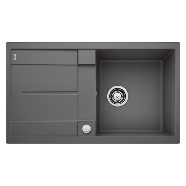 Мийка METRA 5 S SILGRANIT (мпс./врізна) темна скеля BLANCO (518871)