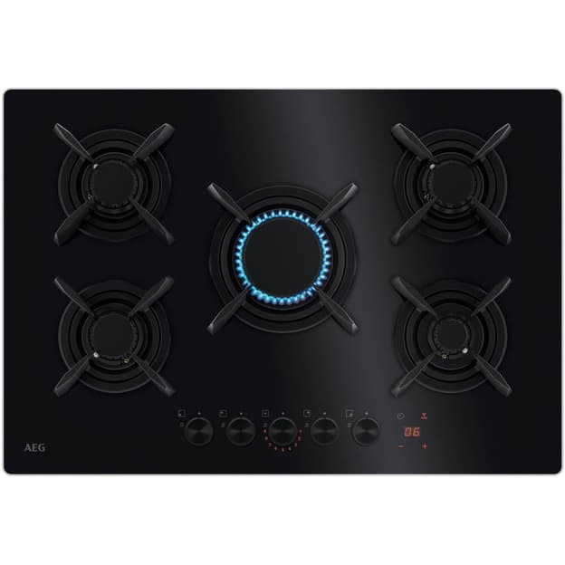 Газова поверхня HKB75453NB Hob2Hood AEG Газова поверхня HKB75453NB Hob2Hood AEG