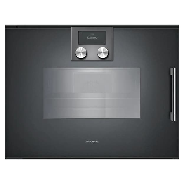 Компактный духовой шкаф-пароварка BSP261101 левый антрацит GAGGENAU