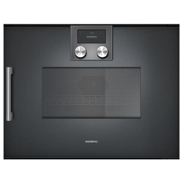 Компактна духова шафа з мікрохвильовим режимом BMP250100 права антрацит GAGGENAU Компактна духова шафа з мікрохвильовим режимом BMP250100 права антрацит GAGGENAU