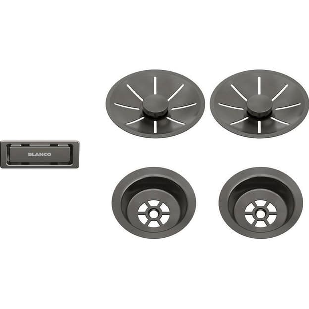 Набір декоративних елементів C-overflow satin dark steel (дві чаші) BLANCO (206901) Набір декоративних елементів C-overflow satin dark steel (дві чаші) BLANCO (206901)