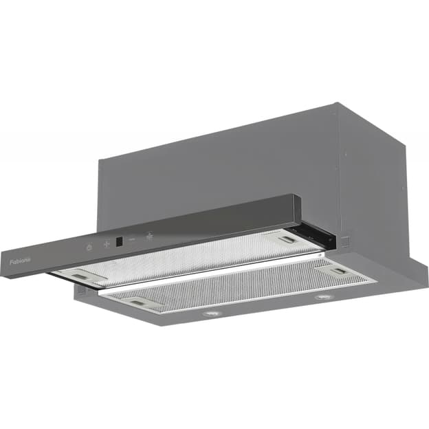 Вытяжка телескопическая титаниум Smart 60 Lux Titanium Glass Fabiano Вытяжка телескопическая титаниум Smart 60 Lux Titanium Glass Fabiano