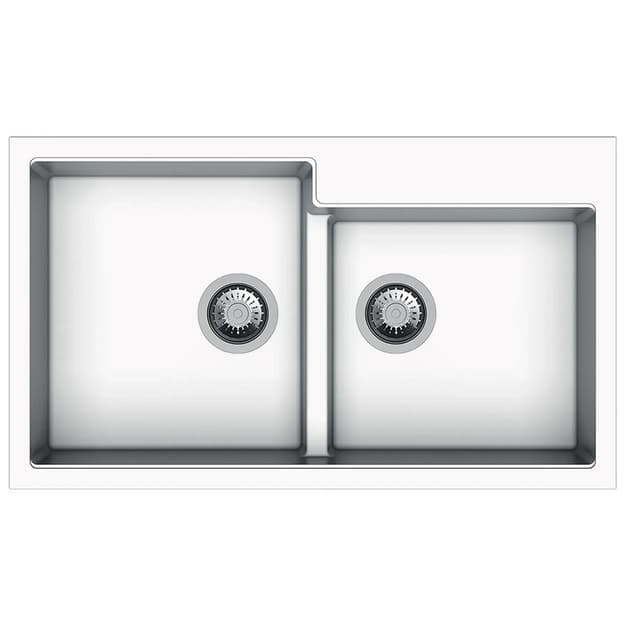 Мийка граніт Navio 86x50x20 Alpine White Fabiano Мийка граніт Navio 86x50x20 Alpine White Fabiano