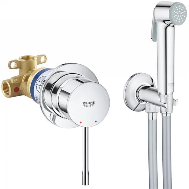 Комплект для гигиенического душа со смесителем Essence, хром Grohe (UA111197000)