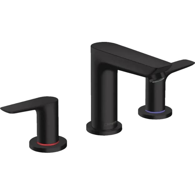 Смеситель для умывальника Talis E на 3 отверстия Matt Black Hansgrohe (71733670)
