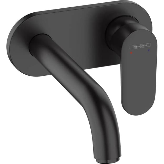 Змішувач для умивальника Vernis Blend зі стіни прихованого монтажу 205 мм Matt Black Hansgrohe (71576670)