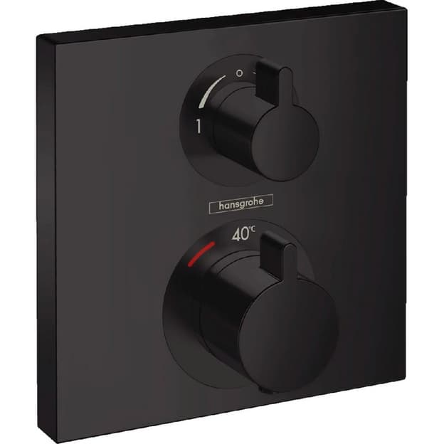Термостат скрытого монтажа Ecostat Square 2 режима Matt Black Hansgrohe (15714670)