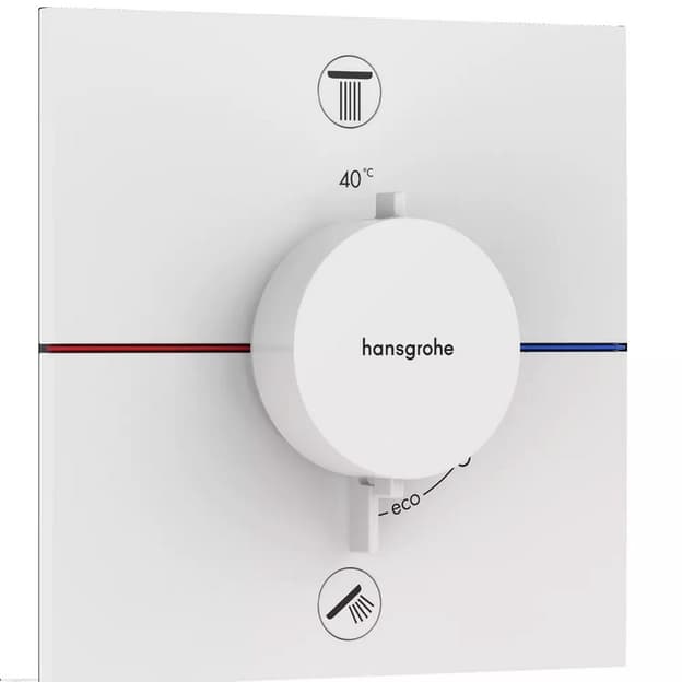 Термостат скрытого монтажа ShowerSelect Comfort E на 2 функции Matt White Hansgrohe (15572700)
