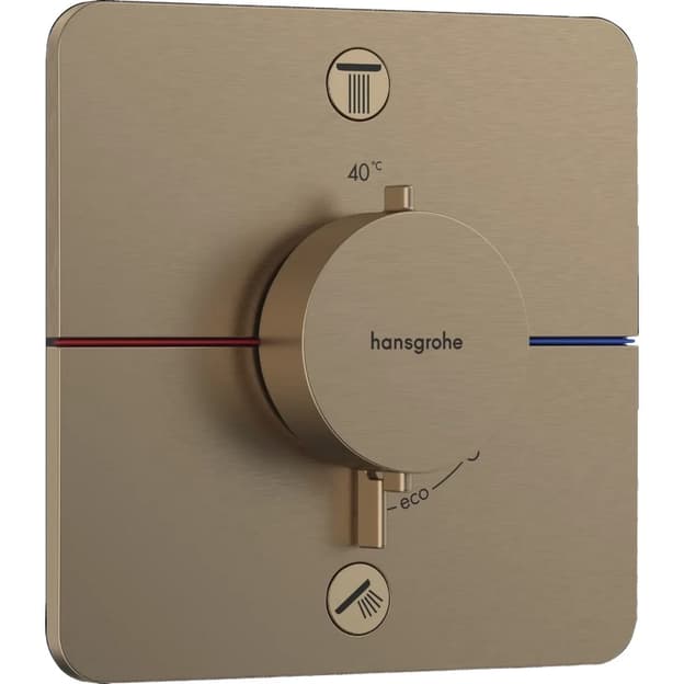 Термостат прихованого монтажу на 2 споживачі ShowerSelect Comfort Q для душу Brushed Bronze Hansgrohe (15583140) Термостат прихованого монтажу на 2 споживачі ShowerSelect Comfort Q для душу Brushed Bronze Hansgrohe (15583140)